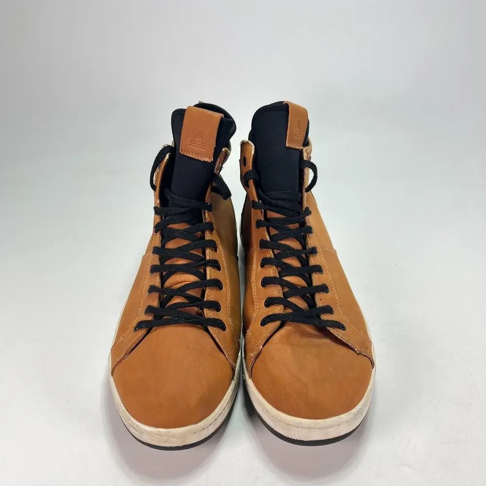 ALDO Brown Tan Black Casual Shoes High Top Lace Up Sneakers Men's Size 12